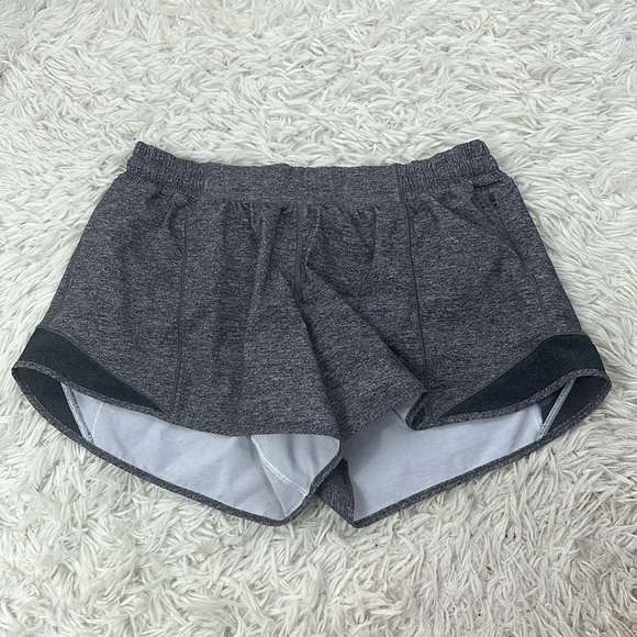 Lululemon Hotty Hot Short II *Long 4" Heather Lux Multi Black / Heathered Black - Picture 1 of 6